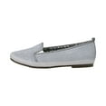 thumbnail image 3 of FUZZY Lacy Women Extra Wide Width Casual Metallic Flat SILVER 8, 3 of 6