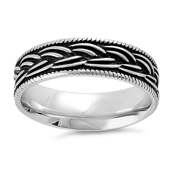 Mooneye Vintage 925 Sterling Silver Oxidized Platinum Plated Oxidized Women Gift Ring Jewelry