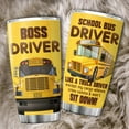 thumbnail image 5 of School Bus Driver Gifts Tumbler With Lid 20 Oz Funny Saying Cup For Men Husband Back To School Stainless Steel Travel Mug Birthday Christmas Bus Driver Appreciation Gifts, 5 of 6
