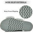 thumbnail image 5 of LORDFON Open Toe Cross Band Fuzzy Womens Slippers Fluffy House Slippers with Memory Foam, 5 of 7