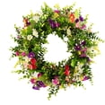 thumbnail image 1 of Corona de flores de 45 cm para puerta de entrada, hogar, ventana, pared, boda, decoración de fiesta, 1 of 4