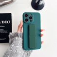 thumbnail image 1 of For iPhone 16 15 14 13 Pro Max Case Wrist Strap Magnetic Stand Kickstand Silicone Protective Case for iPhone 11 12 XS Support Green For iPhone 14, 1 of 6