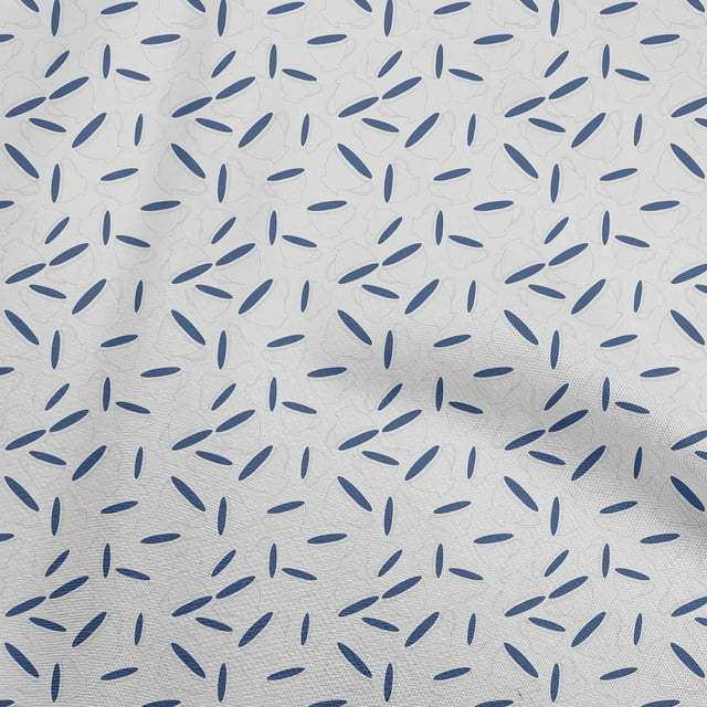 oneOone Polyester Spandex Blue Fabric Utensils Tea Cups Sewing Craft Projects Fabric Prints By Yard 56 Inch Wide