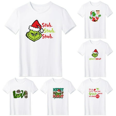

MLFU Christmas Toddler Boys Short-Sleeve Tees Fashion Tops Shirt For Men Boys