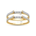 thumbnail image 4 of 1/2 ct t.w Round Cut Lab Created Moissanite Diamond Cathedral Enhancer Ring Guard For Women In 14K Yellow Gold Over Sterling Silver For Womens (D Color, VVS1 Clarity 0.50 Cttw)-5.5, 4 of 6