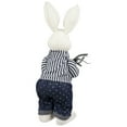thumbnail image 6 of Northlight Standing Boy Bunny with Carrot Easter Figure Decoration - 19" - Navy Blue, 6 of 6