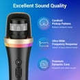 thumbnail image 4 of TONOR RGB Dynamic Karaoke Microphone for Singing with 5M XLR Cable, XLR Handheld Wired Microfono, Compatible with Karaoke Machine/Speaker/Amp/Mixer for Karaoke Singing, Speech, and Outdoor Activity, 4 of 9