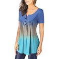 thumbnail image 6 of Pntutb Womens Summer Tunic Tops Short Sleeve Clearance Casual V Neck Hide Belly Tee Blouses, 6 of 6