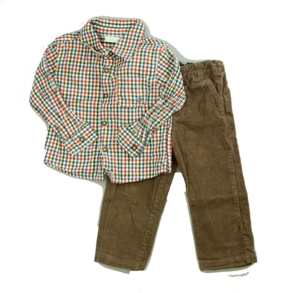 Pre-owned: JoJo Maman Bebe Boys Red | Blue | Green | Brown Apparel Sets size: 12-18 Months (Good)