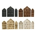 thumbnail image 3 of 3pc Wooden Shadow Boxes Shelves Wall Cabinets for Displaying Mini Figures Medals, 3 of 8