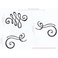 thumbnail image 6 of 3pc Swirls Wall Art Stickers Vinyl Decals Living Room Home Décor 8.5x6-Inch Black, 6 of 6