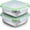 Green – 2-Pack, variant on 2 Pack Sandwich Containers, 24oz Stainless Steel Sandwich Box with Airtight ,  Metal Meal Prep Lunch Boxes, , Dishwasher Safe,  Storage Containers for Families (Black)