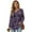 Purple-Raven Rose, variant on DISNIMO Floral Printed Shirts for Women Trendy Long Sleeve Hoodies V Neck Sweatshirts Waffle Tunics Top for Fall Winter, S