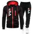 thumbnail image 3 of Nueva chaqueta con cremallera para hombre, jersey con capucha, pantalones deportivos, ropa deportiva informal para correr, conjunto de 2 piezas para ropa de calle para hombre, 3 of 5
