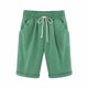 thumbnail image 2 of Guardurnaity Mujeres Hombres Unisex Cintura elástica Bolsillos Pantalones de entrenamiento Pantalones cortos Prendas para la parte inferior del cuerpo Verde XL, 2 of 5