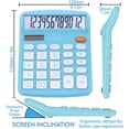 thumbnail image 3 of Calculadora escritorio 12 díg. LCD, botones sensibles, solar/batería, función estándar, hogar, oficina, escuela, CD-2786 (azul), 3 of 3