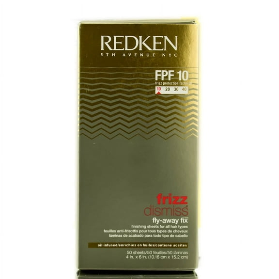 Redken Frizz Dismiss Fpf 10 Fly-Away Fix Finishing Sheets For All Hair Types, 50 Ct