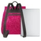 thumbnail image 3 of Disketp Rose Red Glitter Mochila de Cuero para Mujer, Bolso de Espalda Antirrobo con Estilo para Viaje, Trabajo y Uso Diario, 3 of 4