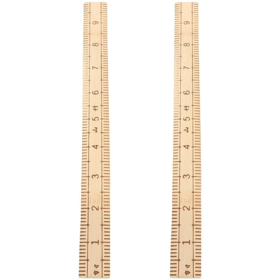 2 Pcs Clothing Cutting Ruler Sewing Tools Multi-use Wood Ruler Tool Wood Tailor Tool Ruler