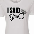 thumbnail image 4 of Inktastic I Said Yes with Engagement Ring Women's T-Shirt, 4 of 5