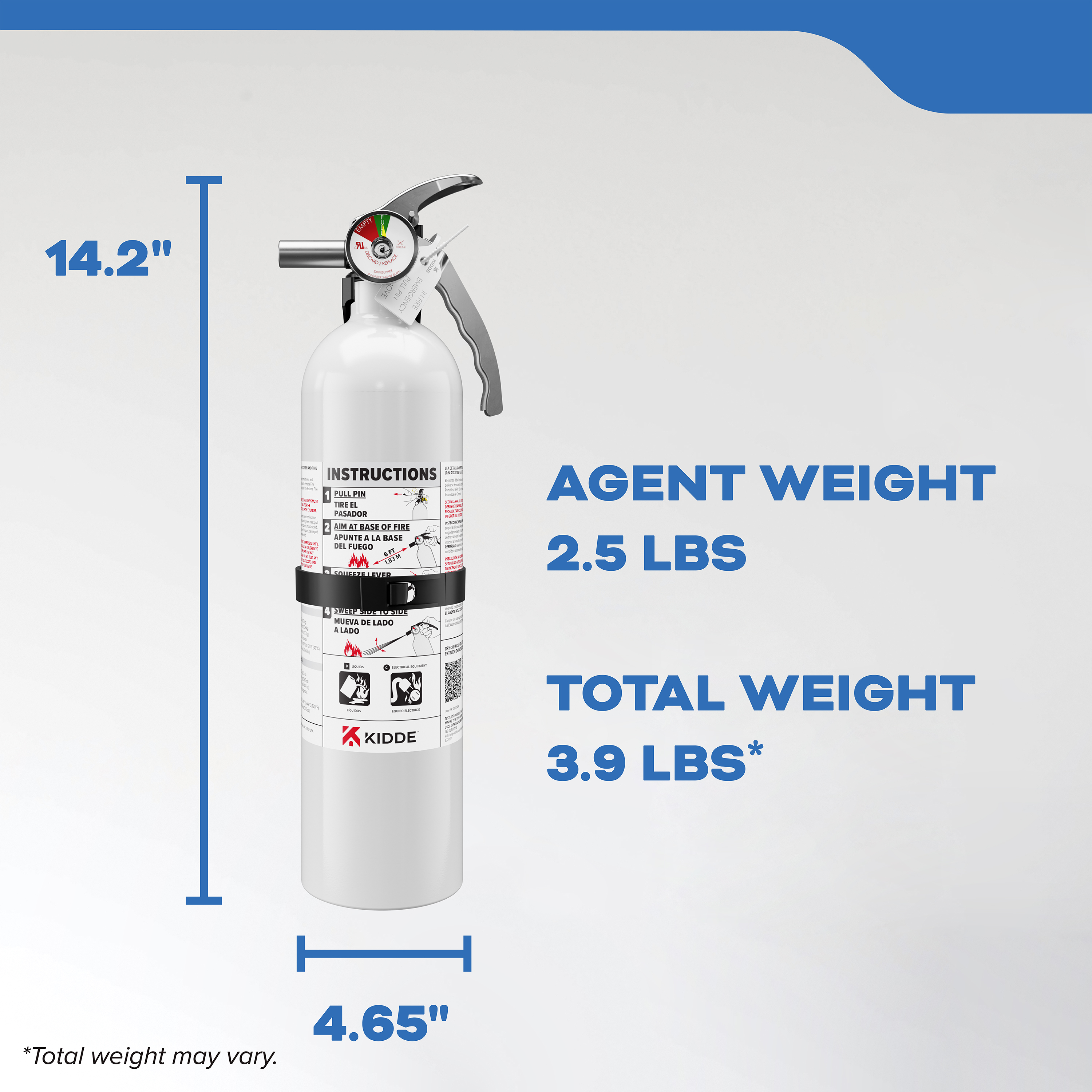 Kidde Marine Fire Extinguisher for Boats, 10-B:C Single-Use photo 8