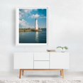 thumbnail image 2 of Milliken State Park Lighthouse 02 - Detroit Michigan Photography White Framed Wall Art Print 16 x 20 inches, 2 of 3