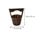 thumbnail image 2 of OULII Hanging Flower Pot for Garden Decoration Brown Wood Rustic Style 1Set, 2 of 8