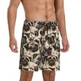 thumbnail image 2 of Tideii Cute French Bulldog Print Men's Short Pajama Pants, Elastic Pocket Summer Pajama Pants Sleepwear, Lounge Pants-4X-Large, 2 of 6