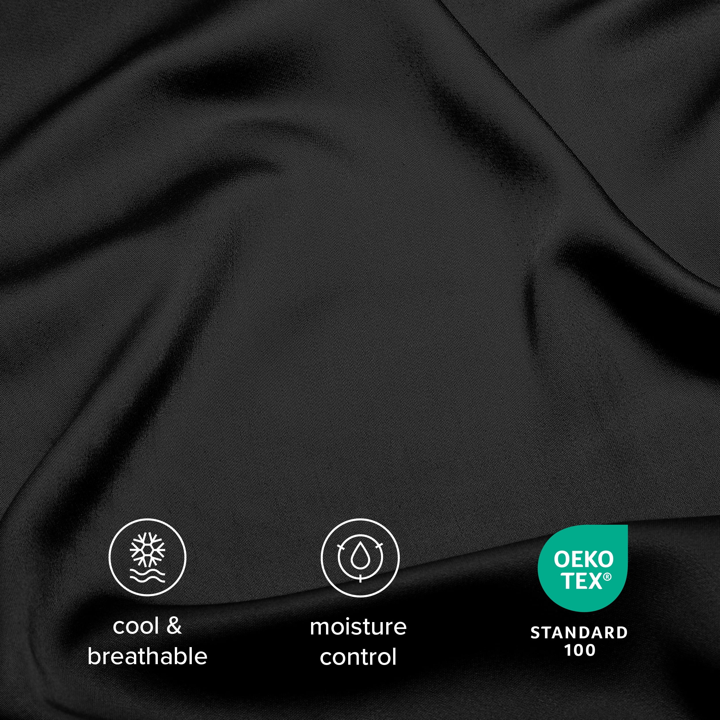 Bare Home Bamboo Sheet Set - Made from Rayon Fibers - Deep Pockets - 4 Piece - Full, Black