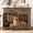 Brown, variant on 44.48" Large Dog Crate Furniture Indoor Wooden with 2 Storage Drawers and Rotating Bowls for Medium Dogs