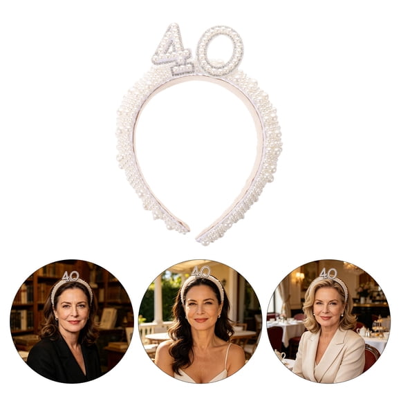 TEHAUX Tiara De Imitación Para Accesorios De Fiesta Cumpleaños 40