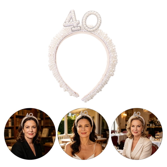 TEHAUX Tiara De Imitación Para Accesorios De Fiesta Cumpleaños 40