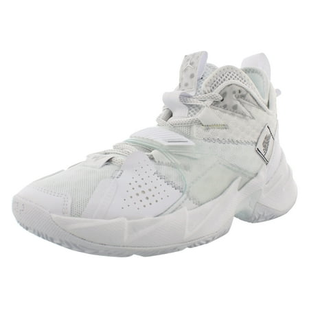 Jordan Why Not Zero.3 GS Boys Shoes Size 4, Color: White/Metallic Silver
