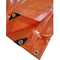 thumbnail image 2 of Orange Heavy Duty Job Site Safety Tarp Fiber Reinforced (12 Mil Poly Tarp) (30' x 40'), 2 of 3