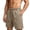 Khaki, variant on Men's Cotton Blend Straight Leg Sweat Shorts 7 Inch, Elastic Waist Drawstring Casual Shorts with Side Pockets, Loose Fit Breathable Workout & Lounge Shorts Khaki