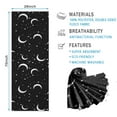 thumbnail image 2 of Black Moon Star Pattern Hot Yoga Mat Towel Non Slip for Hot Yoga - Quick-Drying Yoga Mat Cover with 4 Corner Pockets with Travel Bag - Hot Yoga Towel Non Slip Grip Moisture Wicking Sweat 70"x26", 2 of 6