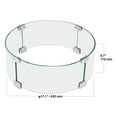 thumbnail image 2 of KFFKFF Fire Pit Wind 17” x 6.7” 0.24” Thick Guard Tempered Glass Flame Shield, 2 of 9