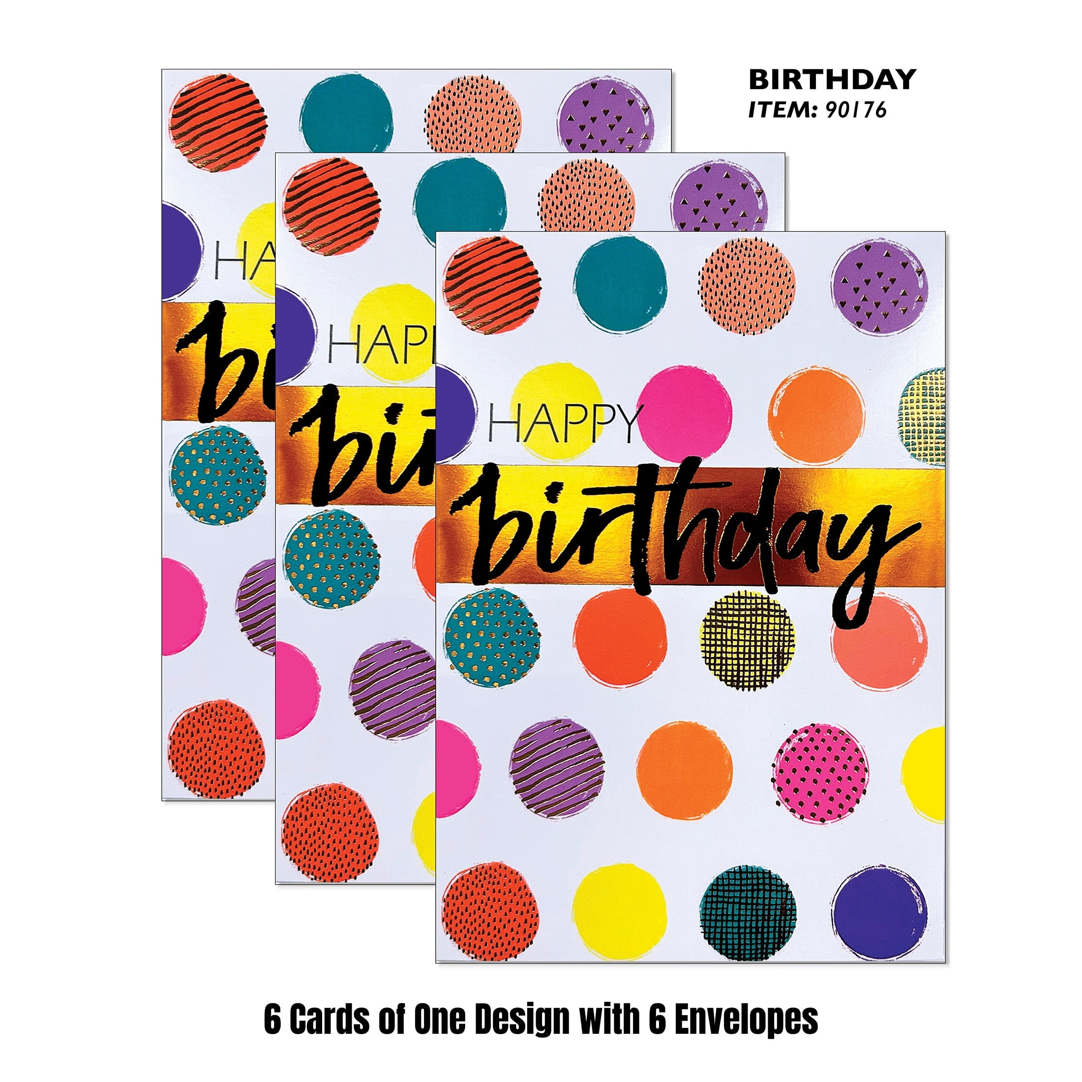 Viabella Birthday Card -Colorful Dots