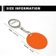 thumbnail image 3 of Naloa Orange Scales Print Round Keychain Keychain Key Ring, Key Tag, Key Chain Bulk for Gift Accessories (Round), 3 of 7