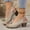 #0134-Beige, variant on Women's Patent Leather Peep Toe Sandals, Chunky Heel Slingback Slides with Metal Buckle, Open Toe Platform Dress Shoes, Versatile Summer Party Footwear Gift