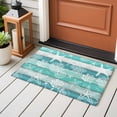 thumbnail image 4 of 2x3 Ft Entryway Area Rug, Teal Coastal Beach Kitchen Rug Runner Washable Floor Mat, Nautical Starfish Coral Vintage Wooden Non Slip Indoor Door Mat Throw Carpet for Bathroom Living Room Bedroom, 4 of 8