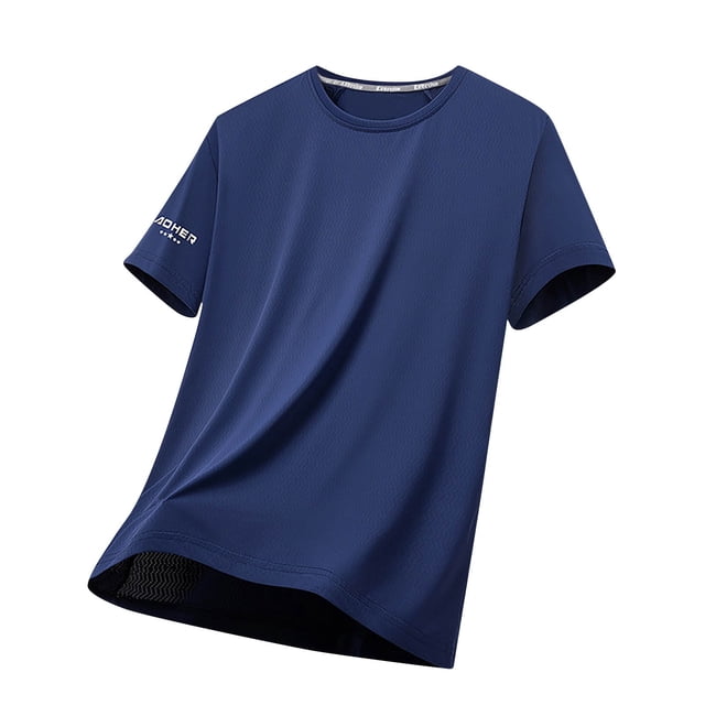 Birdeem Chemises pour Hommes T-Shirt d'Été Uni Décontracté à Manches Courtes Col Rond
