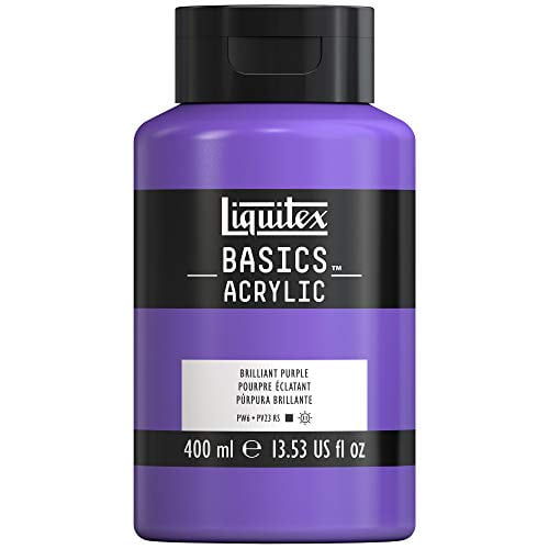Liquitex Basics Acrylic Paint, 13.5oz Bottle, Brilliant Purple, 13 Fl
