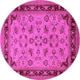 thumbnail image 1 of Ahgly Company Indoor Round Oriental Pink Traditional Area Rugs, 7' Round, 1 of 4