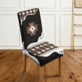 thumbnail image 2 of COEQINE Dining Room Chair Slipcovers Set of 1, Stretchable Universal Fit Chair Protector Polyester Spandex Machine Washable Covers for Dining Room, Ceremony, Southwest American Tribal Brown Black, 2 of 7