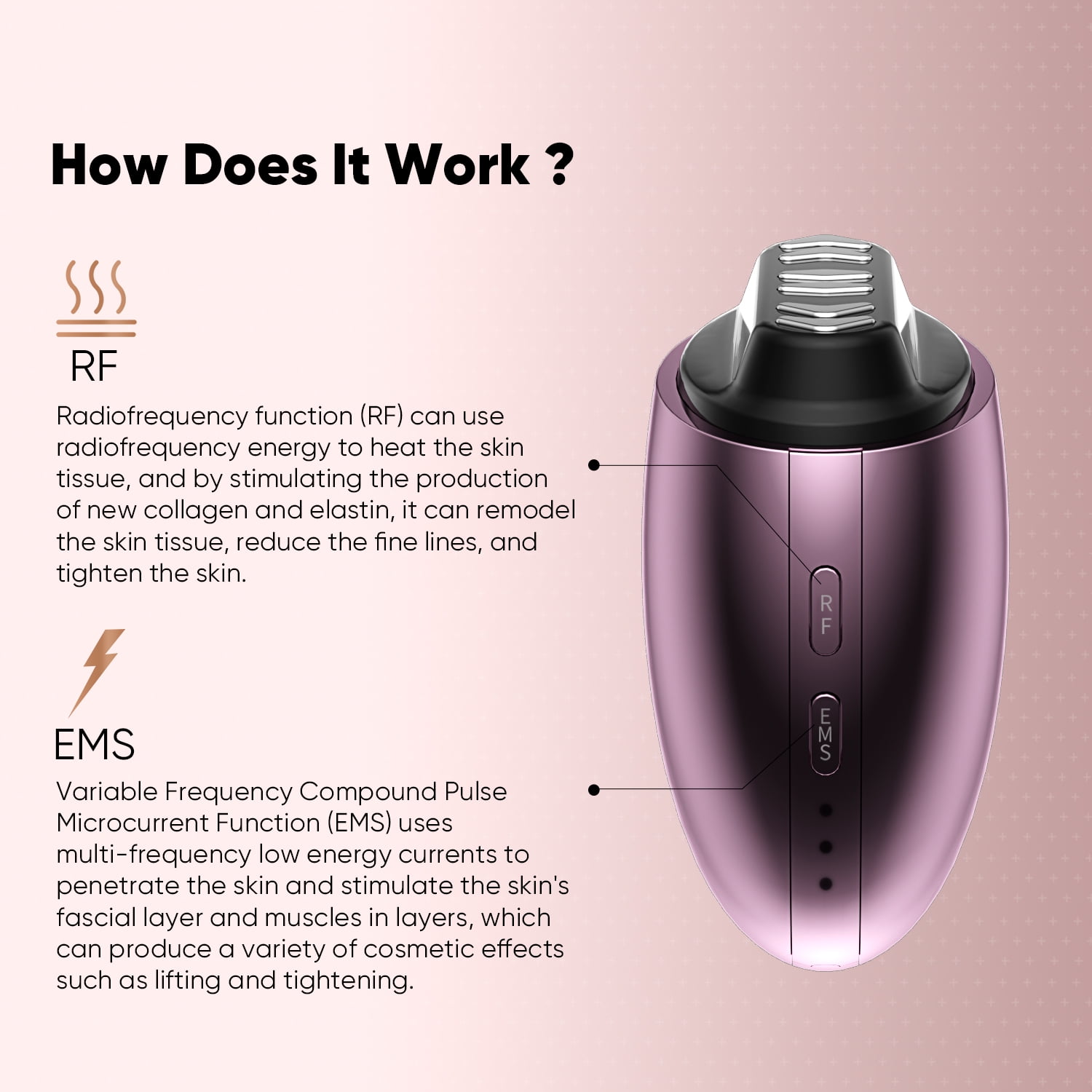 NuDewy Microcurrent Facial Device Skin Care Home Facial Device High Frequency Facial Device Plug-in Facial Massager for Facial Neck Lifting, Firming, Toning, Wrinkle Puffiness Reduction