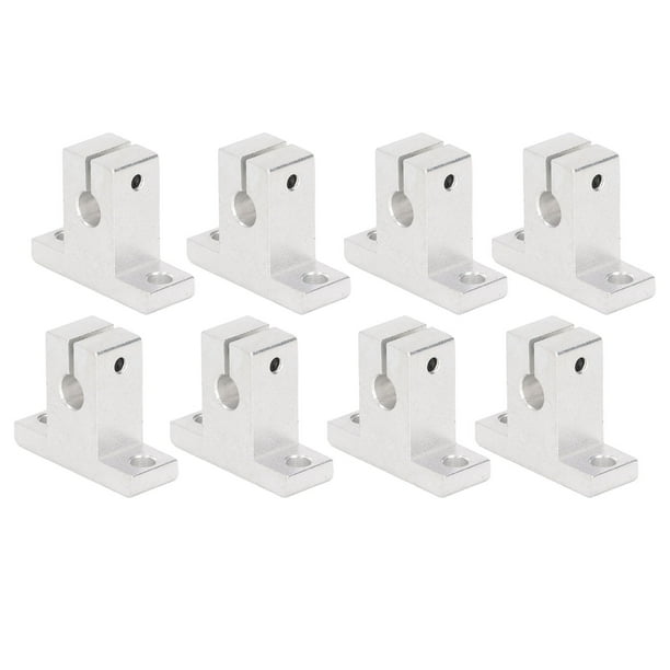 Guías de movimiento lineal, 8 piezas Soporte de guía de riel de movimiento lineal Varilla de sujeción de riel de movimiento lineal de aluminio Valor inmejorable