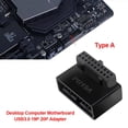 thumbnail image 1 of Convertidor de enchufe adaptador de cabezal USB 3.0 19P 20P para placa base de computadora (A), 1 of 5