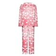 thumbnail image 5 of Rciityk Valentines Day Pajamas Women - Pajama Sets for Women 2 Piece - Casual Long Sleeve Crew Neck Top and Pants Pjs Sets Nightwear Loungewear, 5 of 6