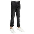 thumbnail image 3 of RAW X  Boy's RawX Distressed Neon Stitch Jeans, Jet Black, 10, 3 of 6